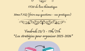 LIVE "Les stratégies pour organiser 2025/2026"